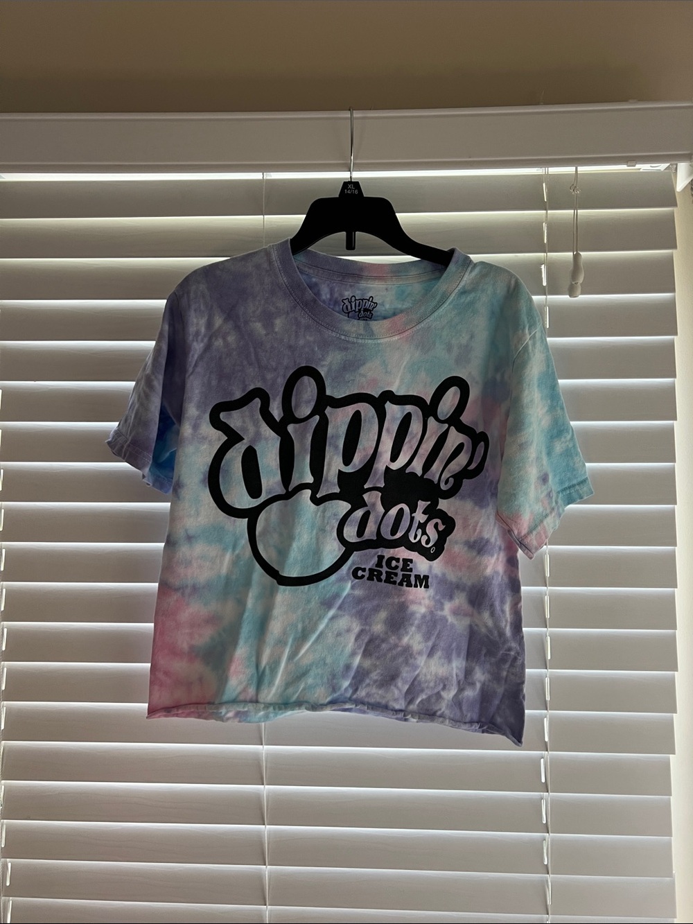Marshalls Dippin' Dots Tie-Dye Short Sleeve Tee in Pastel Blue Purple Pink
